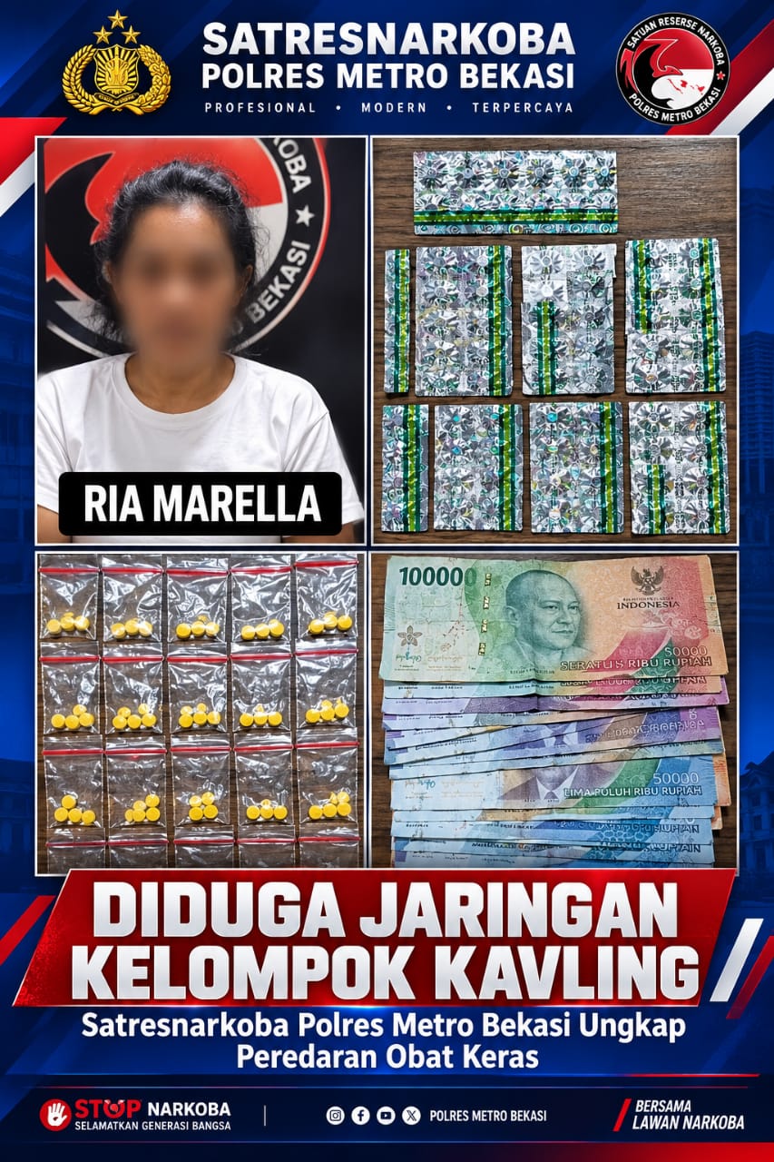 Usung Nama “Anjel”, Perempuan 56 Tahun Diamankan Edarkan Obat Keras di Cibitung