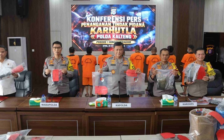 Dua Pekan, 8 Tersangka & 12 Korporasi Diselidiki Polda Kalteng Tegas Berantas Karhutla Tanpa Pandang Bulu