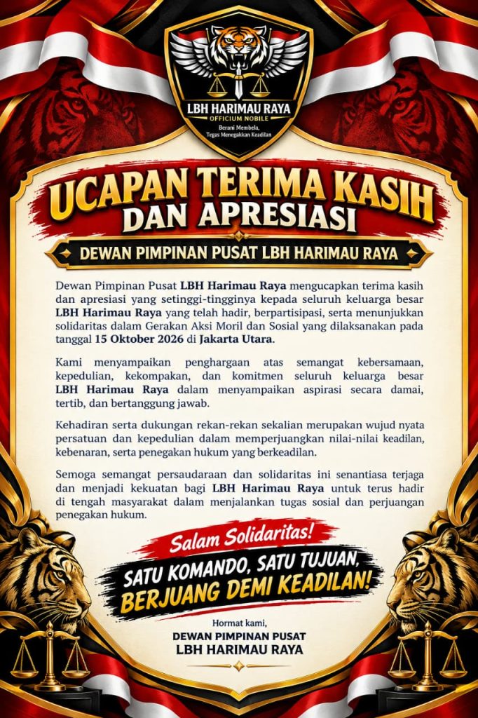 Solidaritas Menggema! LBH Harimau Raya Tegaskan Komitmen Perjuangan Keadilan