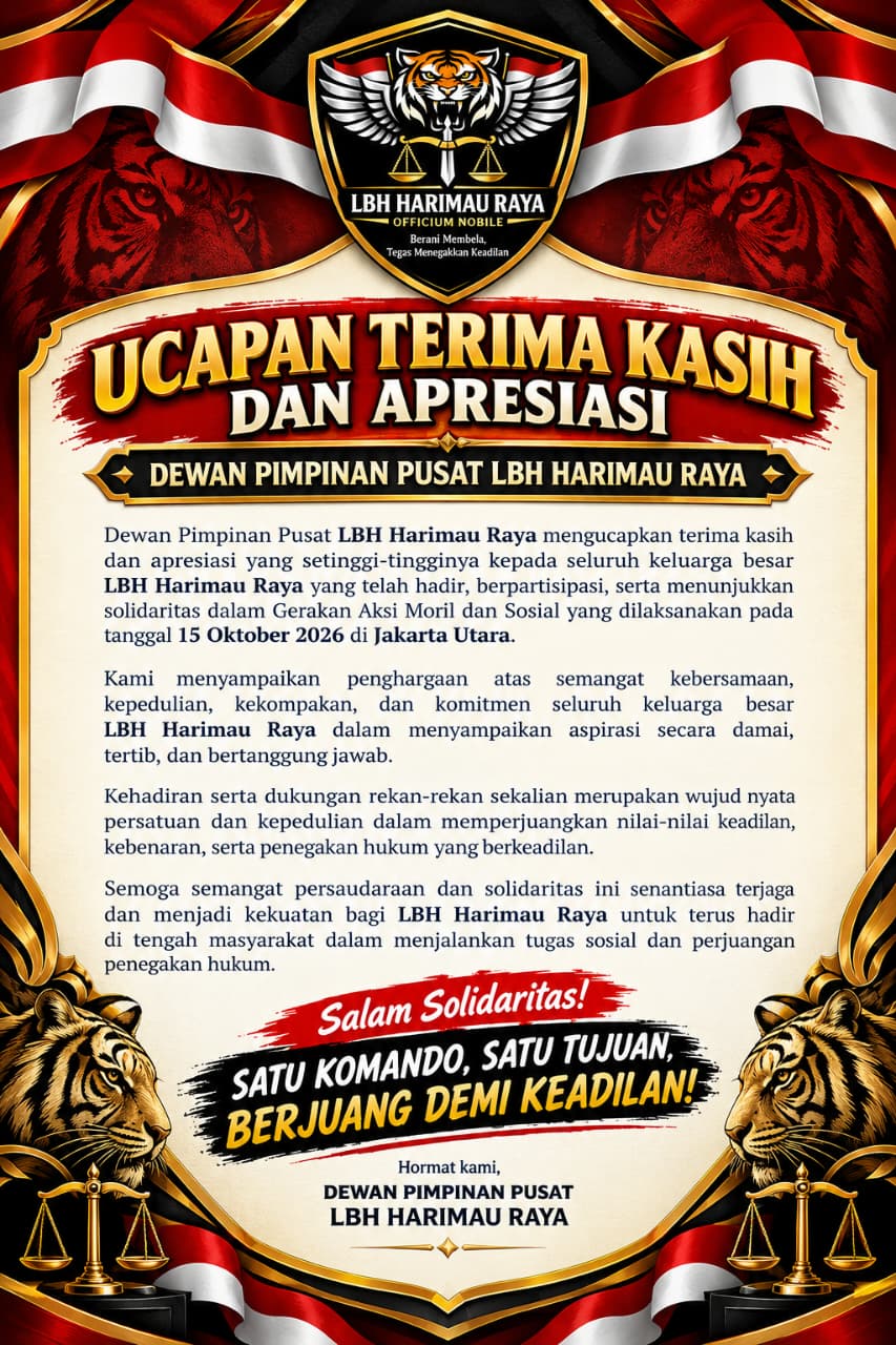 Solidaritas Menggema! LBH Harimau Raya Tegaskan Komitmen Perjuangan Keadilan